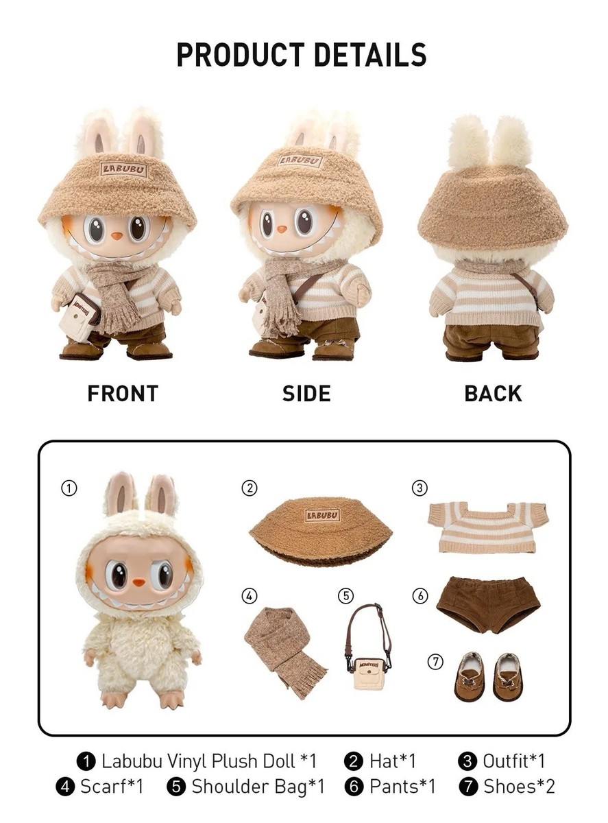 Pop Mart Labubu Dress Be Latte Vinyl Plush Doll The Monsters