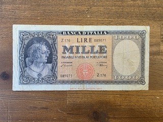 069 Italy / Italien 1000 Lire 1947 Serie Z 176