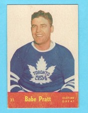 1955-56 Parkhurst 31 Babe Pratt Toronto Maple Leafs! MINT! RARE!