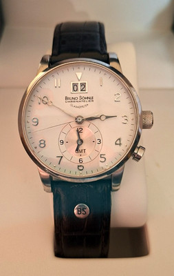 Bruno Söhnle Glashütte Milano-GMT-Datum-Box-Neue Batterie 11/2025