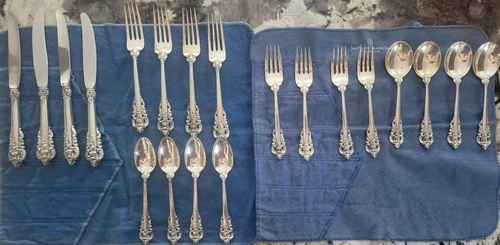 Wallace Grand Baroque Sterling 20 Piece  Flatware Set