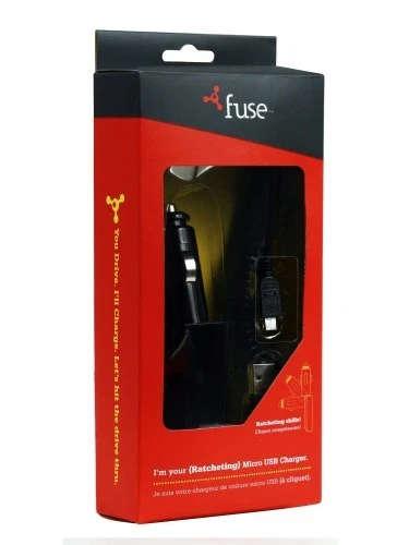 Fuse FoneGear 06231 Cargador Coche Vehículo USB Adaptador de Trinquete con Cable Micro Bobina-1A Foto 2 de 2