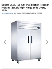 DUKERS D55AF, Top Mount 2-Door FREEZER