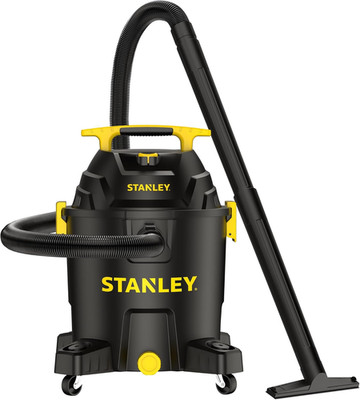 10 Gallon Wet Dry Vacuum, 6 Peak HP Poly Built-in Drain Shop Vac Blower with Pow