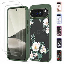 Floral Phone Case for Google Pixel 9 Pro XL 6.8 Shockproof TPU PC Cover
