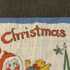 Vintage Merry Christmas Hankie 9 X 9 Santa On Rooftop And Frosty Fairy 9x9 Rare! — photo 8