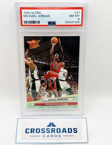 1992 Fleer Ultra #27 Michael Jordan Chicago Bulls PSA 8