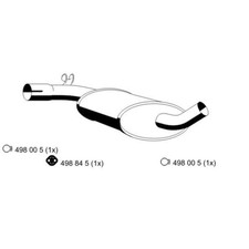 ERNST Mittelschalldämpfer für VW Jetta II 19E 1G2 165 Golf 1G1 Seat 122191