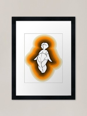 Orange Aura Gerahmter Kunstdruck Gerahmtes Wandbild Poster Leinwanddruck Bild