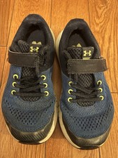 Under Armour Blue Kids Boys Hook And Loop sneakers Size 12