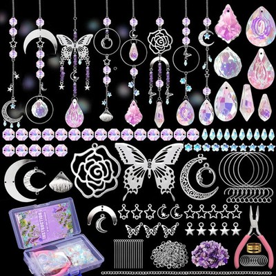 DIY Suncatcher Kit 400Pcs Sun Catchers Making Kit Supplies Art and Crafts for Ad