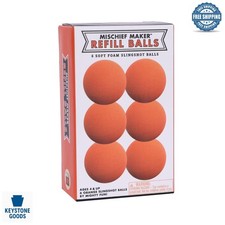 Mischief Maker Foam Ball Refill Pack - Safe Kids Slingshot Ammo, 6-Pack