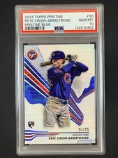 2024 Topps Pristine - Pete Crow-Armstrong #90 Blue 51/75  (RC) PSA 10