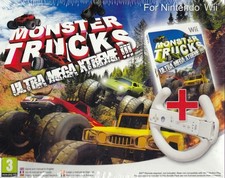 Nintendo Wii Bundle pack MONSTER TRUCKS ULTRA MEGA XTREME + VOLANTE nuovo