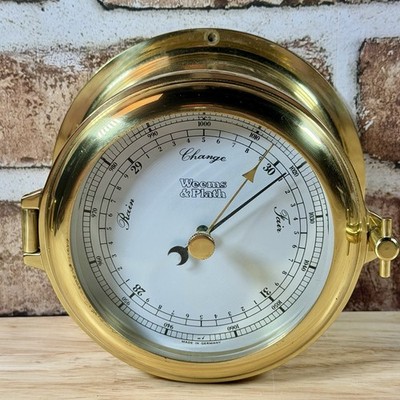 Weems & Plath Barometer *Brass* Classy & NAUTICAL! Works Great!