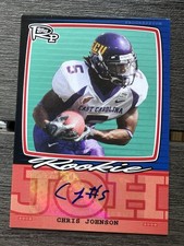 2008 TOPPS ROOKIE PROGRESSION CHRIS JOHNSON EAST CAROLINA AUTO CARD #PSS-CJ. rookie card picture