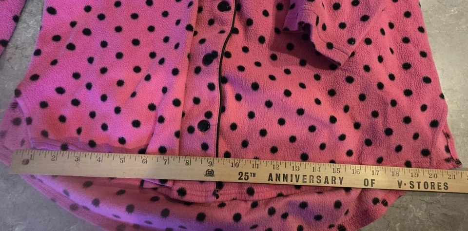 Pijama Rosa Y Negro Rosa Negro Lunares Poliéster Top Foto 4 de 4