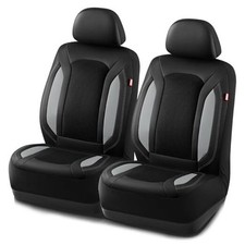 Leather Mesh Car Seat Covers, Breathable Air Mesh Front Seat Cover, Gray