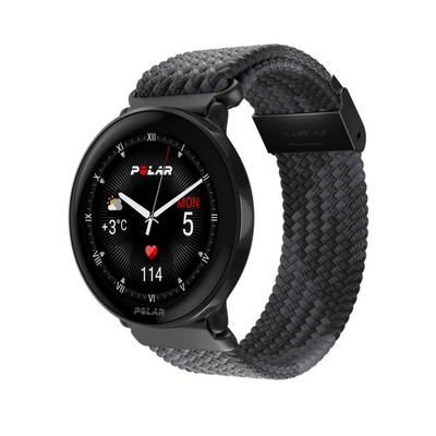 POLAR IGNITE 3 BRAIDED YARN S-L Smartwatch Schwarz 43mm 1.28''AMOLED Bluetooth