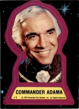 1978 Topps Battlestar Galactica Sticker #1 Commander Adama VG-EX