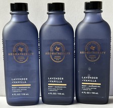 LAVENDER VANILLA Body Massage Oil Bath and Body Works Aromatherapy 3x New