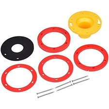 Oatey 43400 Set-Rite 1/4 in. to 1-5/8 in. Toilet Flange Extender Kit, Red and