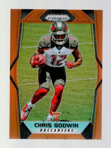 2017 PANINI PRIZM CHRIS GODWIN RC ORANGE PRIZM #134/275 BUCCANEERS #243