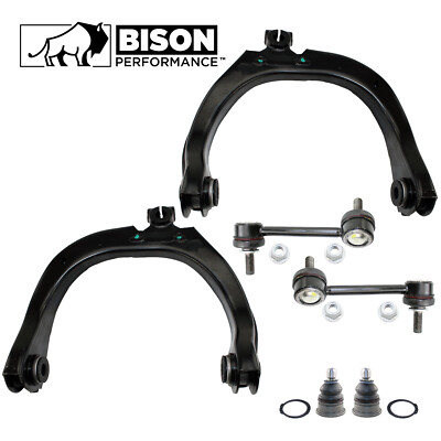 Bison Performance 6pc Front Upper Control Arm & Sway Bar Links Kit For Chevy GMC