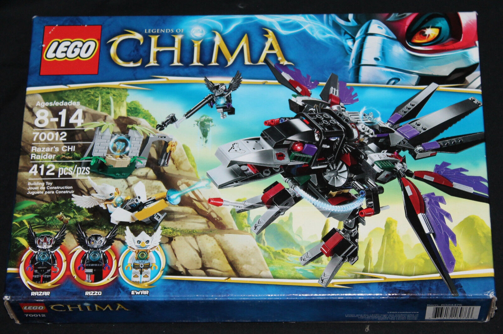 Lego Legends of Chima Razar's CHI Raider #70012 Ages 8-14 new in box