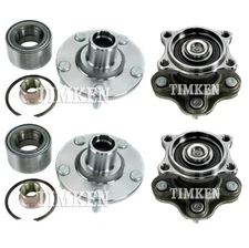 Front & Rear Wheel Bearings & Hubs Kit Timken For Nissan Altima FWD 4-Wheel ABS