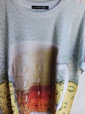 L T-Shirt Bier Beer in Glass Mug.Front and Back.Kayden K US Flag 213 Apparel