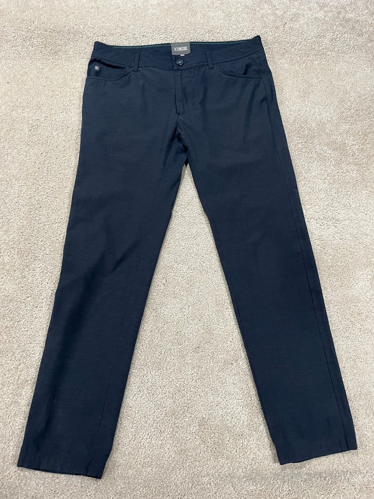 Linksoul Mens 35 Blue Golf Chino Stretch Lightweight Outdoor Performance Pants