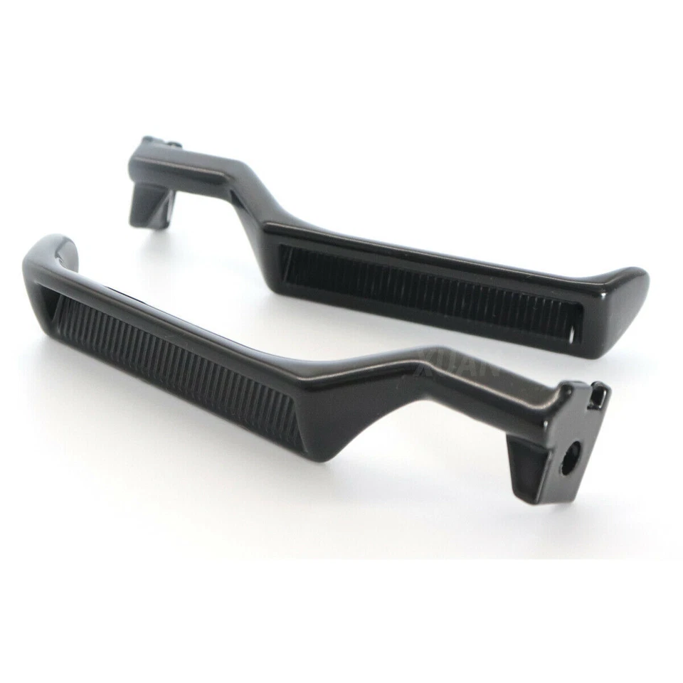 Par de manijas de puerta interiores de metal izquierda derecha negras para camioneta Ford F150 F250 F350 87-96 Foto 2 de 4