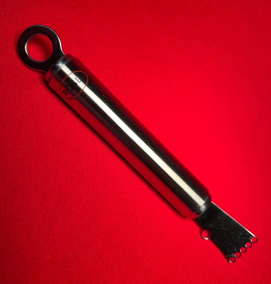 Rösle 18/10 Edestahl Stainless Steel Zester w/Canelle Cocktail Tool 6.3 inch EUC - Image 3 of 4