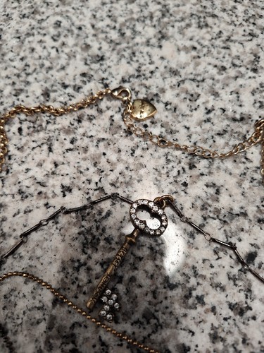Necklace By Betsy Johnson. Peace & Love. Charm Necklace. - Picture 4 of 10