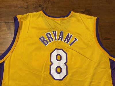 Vintage Kobe Bryant #8 Champion NBA Basketball Yellow Jersey