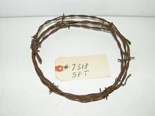 Antique Vintage 5 Ft Piece Of Rusty Barbed Wire Barb Wire Barbwire