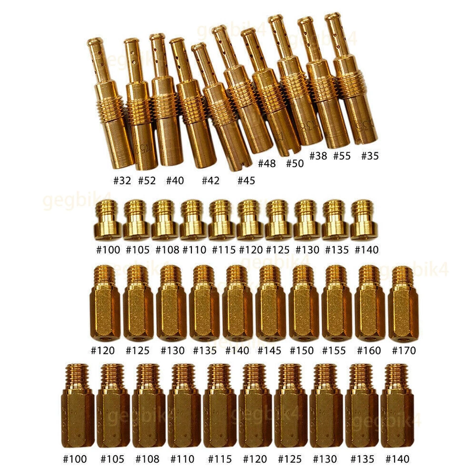 Carburetor 30Pc Main Jets+10Pc Slow Jets/Pilot Jet Kit for PWK Keihin OKO Carbs - Imagem 2 de 4