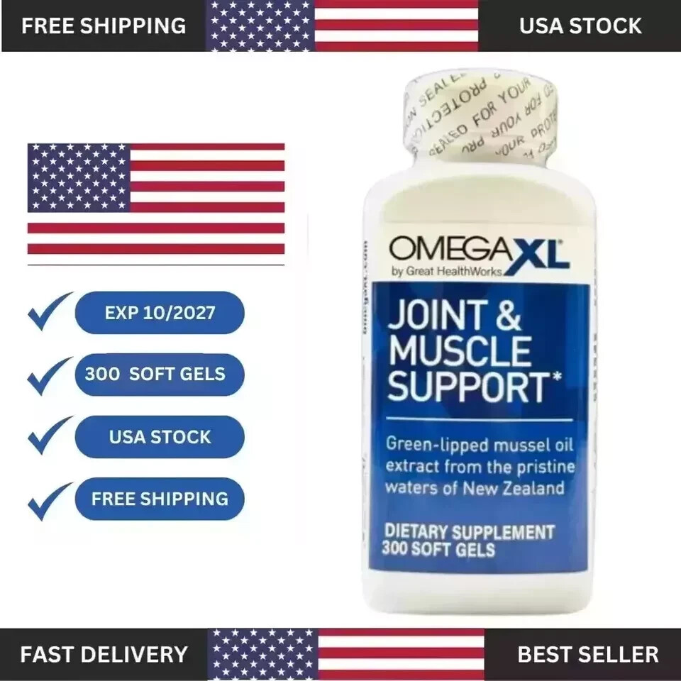 Omega XL 300 Capsules -Original Green Lipped Mussel New Zealand Omega 3 exp-2027