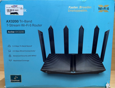 TP-Link 7 Stream Wifi 6 Router Archer AX3200