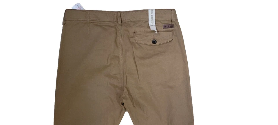 Ikks Taille 34  NEUF 🧡 Pantalon jeans slack denim beige  homme taille ajustable - Photo 3/4