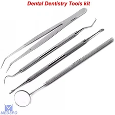 Tooth Scraper Dental Probes Plaque Hygienist Tartar Remover Diagnostic Tools Set