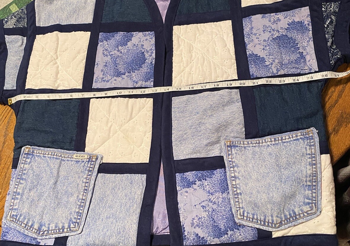 Patchwork Handmade Coat Reversible Granny Square … - image 14