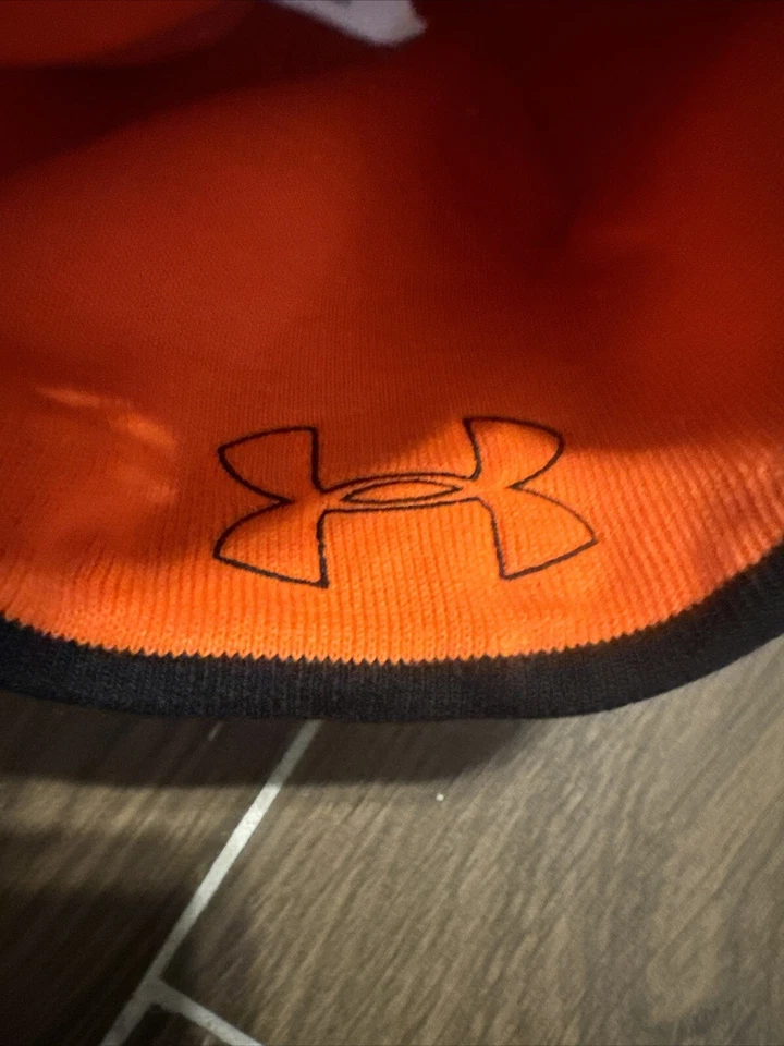 Under Armour UA ColdGear Storm Barren Camo Fleece Beanie Hunting Orange 1343194 - Image 4 of 4