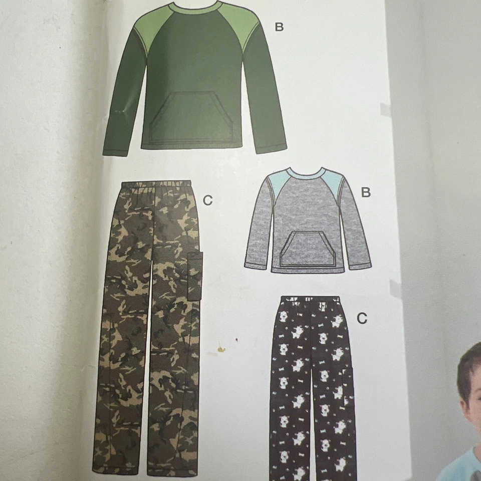 Simplicity 2318 Sewing Pattern Men Boy Dog Pajamas PJs Size A Sm Med Lg XL Uncut - Image 2 of 4