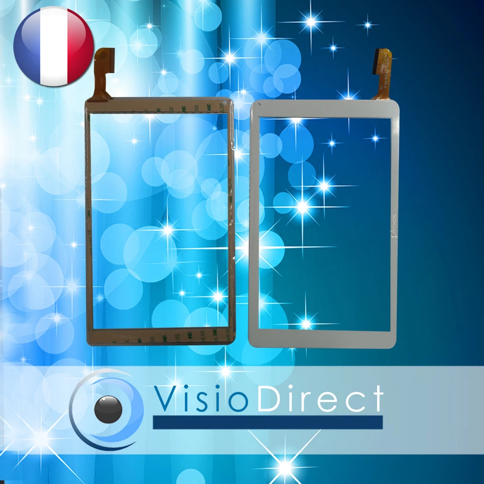 VISIODIRECT Vitre Ecran tactile pour Archos 101C Xenon HXD-10124 blanc