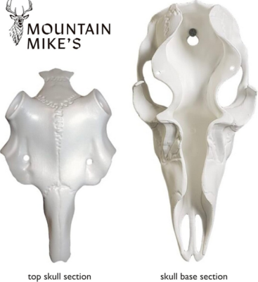 Mountain Mike's 3D Modeled Plastic Deer Skull Reproduction Antlers