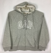Gap Women's Logo Hoodie Sweatshirt Ash Gray Embroidered Size XXL New