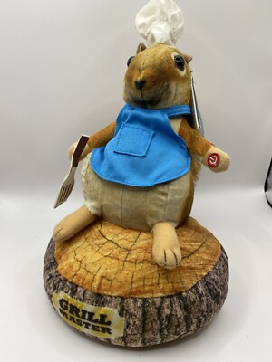 Gemmy Grill Master BBQ Dancing Chef Squirrel Sings. WORKS