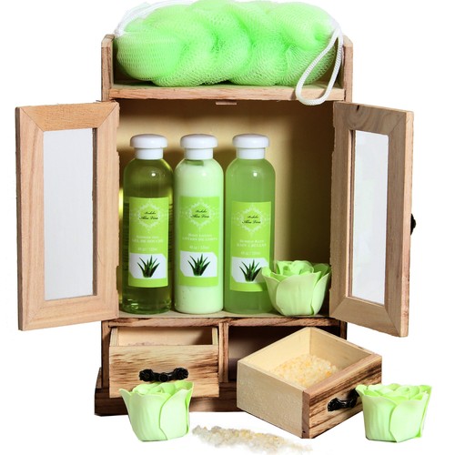 10 Pcs BRUBAKER Beauty Gift Set Women's Bath Set Wooden Cabinet many Fragrances - Picture 14 of 21